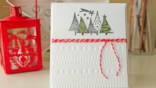 Tarjeta Navidad con sello y embossing