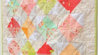 Personalized patchwork baby quilt