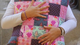 He cosit un coixí de patchwork avui...